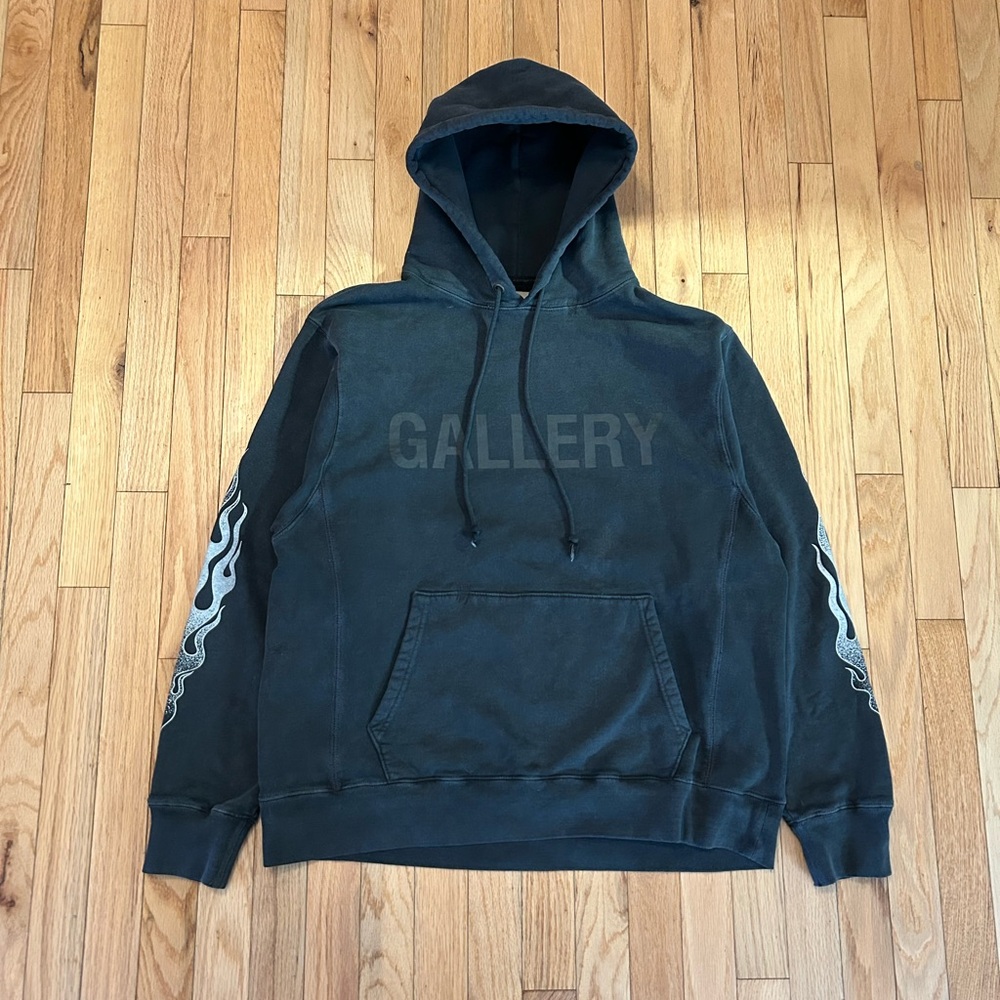 Gallery Black Flames Hoodie